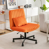 Modern Linen Blue Criss Cross Office Chair - Product Details