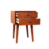 Nightstand with 2-Drawers, Small Side End Table with Storage, Seadrifte