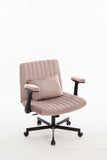 Modern Linen Blue Criss Cross Armrest Office Chair - Product Details