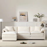 [VIDEO]103" Chenille Modular Sectional Sofa with Deep and Wide Seat,L Shaped Cloud Couch Set with Double Cushions,4 Seat Sofa with Movable Ottoman,Oversized Indoor Furniture for Living Room&Apartment