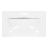 30" Single Bathroom Basin Sink, Vanity Top Only, 3-Faucet Holes, Resin (REPLACE WF305076AAK)