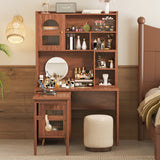 Computer Desk with 90 Degree Rotating Desktop, 43x70 Inch Office Desk with Storage Drawer and Cabinets, Gaming Desk with Shelves, Writing Desk for Study, Work Desk for Home (Old SKU:N733P279101D)