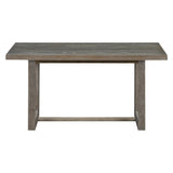 TREXM 6-Piece Retro Dining Table Set for 6, 60" Wood Kitchen Table and Chairs Set of 4 with Bench Designed Trestle Base for kitchen & Dining Room (Gray)
