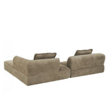 122" Modern L-Shaped Sectional Sofa with High-Density Fully Compressed Sponge and Chaise Lounge, 2-Piece Set, Fully Assembled Right Hand Facing, Deep Seating,  Perfect for Living Room, Lounge