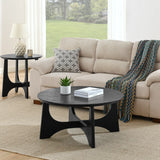 25" Round End Table, Wooden Side Table,Night Stand for Living Room ,Reception Room
