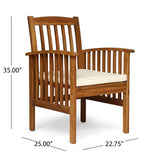 CASA ACACIA DINING CHAIR,2PCS with 2 Cushions