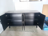 Modern style buffet cabinet, Storage side cabinet buffet cabinet, Medieval modern multifunctional decorative cabinet suitable for living room, dining room, entrance, corridor, kitchen, black