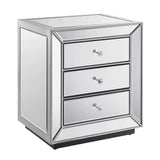 Three drawer cabinet with bead mirror finish
