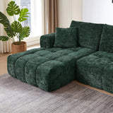 Chenille L-Shape Luxury Sectional Oversized Sofa,Mnimalist Design,Comfy Sleeper Couch for Living Room,Apartment&Reception Spaces,No Assembly Required