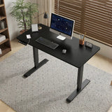 55"×24" Black Electric Standing Desk Height Adjustable Desk for Home and Office Computer Table Gaming Desk Modern Lift-up Desk