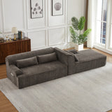 Chenille L-Shape Luxury Sectional Oversized Sofa,Mnimalist Design,Comfy Sleeper Couch for Living Room,Apartment&Reception Spaces,No Assembly Required