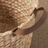 Isidore Water Hyacinth Woven Round Multi Use Storage Basket - 15.7" x 15.7" x 11.8" - Natural Brown