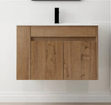 30 Inch Bathroom Vanity With White Ceramic Basin and Adjust Open Shelf(KD-PACKING)