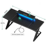 Thick desktop board computer desk -180 BLACK