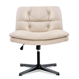 Large Size Armless Home Office Desk Chair Vanity Chair No Wheels