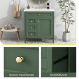 30'' Bathroom Vanity with Top Sink, Modern Bathroom Storage Cabinet with 2 Drawers and a Tip-out Drawer, Single Sink Bathroom Vanity