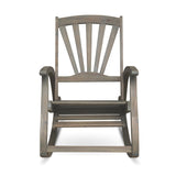 Outdoor Acacia wood Rocking Chair with Retractable foot panel,Rocker Patio Rocking Chair for Porch, Patio, Balcony,