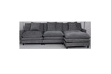 108-inch L-shaped modular frame chenille fabric sofa, featuring a versatile design that adapts to any interior space, delivering boundless comfort and contemporary style.