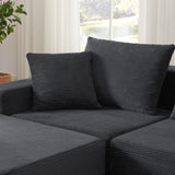 Modular Sectional Loveaeat Cloud Sofa, Boneless Couch with Non Slip Base, Cozy Sleeper Sofa for Customizable Living Spaces, Modern Modular Couch with L-Shape Chaise, Deep Seat & No Assembly