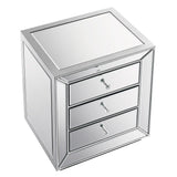 Three drawer cabinet with bead mirror finish