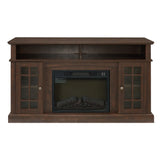 Classic TV Media Stand Modern Entertainment Console for TV Up to 65" with Open and Closed Storage Space, Espresso, 58.25"W*15.75"D*32"H