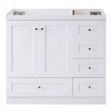 [Cabinet Only] 36" White Bathroom Vanity(Sink not included)