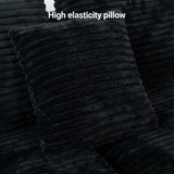 108-inch high-resilience boneless sponge sofa with 30 density, double-layer cloud-like cushions, multiple combination options, no installation required / Black