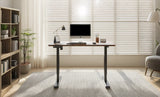 55"×24" Rustic Brown Electric Standing Desk Height Adjustable Desk for Home and Office Computer Table Gaming Desk Modern Lift-up Desk
