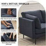 106" W Sectional L Shaped Sofa Couch Set for Living Room, Convertible Oversized 6-Seat Corner Sofa Sets with 2 Pillows, Modern Linen Sofas with Metal Legs for Living Room Apartment