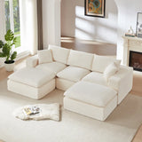 Modern Chenille cloud sofa, freely combinable, comfortable to sit on, suitable for modern living room furniture in homes, apartments, and offices