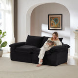 Modern corduroy cloud sofa, can be freely combined and has a comfortable sitting experience, suitable for modern living room furniture in homes, apartments, and offices