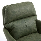 Artificial leather, PU leather, black base, adjustable in height, suitable for office, bedroom, dressing table and other environments. An office chair.Green