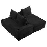 104 Inch Cloud Sectional Couch,Modern Modular Sectional Sofa with Deep Seat,Corduroy Boneless Couches with L-Shape Chaise for Living Room Bedroom,No Assembly Required