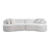Modern Curved L-Shape Luxury Sectional Oversized Sofa: Minimalist Design, Comfy Sleeper Couch for Living Room, Apartment & Reception Spaces,No Assembly Required
