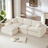 Modern Chenille cloud sofa, freely combinable, comfortable to sit on, suitable for modern living room furniture in homes, apartments, and offices