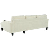 Reversible Sectional Sofa with Storage Chaise, Arm With Cup Holder,Storage and USB Ports , Modern Corduroy fabric Sleeper Sofa L-Shaped Couch for Living Room, Bedroom, Apartment,Office