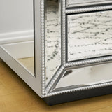 Three drawer cabinet with bead mirror finish