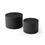 Nesting Table Set of 2, MDF Coffee Table set for Living Room/Leisure Area,Black(Same Sku:W876P252128)