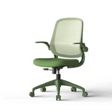 Ergonomic Color Office Chair 500lb (About 226.8kg), Home Office, Mesh Back, Integrated Molded Foam, Comfortable Sitting, Flipping Armrest, Fireproof, Rotating, Lifting Multifunctional Chair (Green)