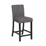5-Piece Counter Height Table Set with 4 Chairs, Counter Height Table Set for 4 with Chairs, Wooden Counter Height  Table Set for Kitchen, Dining Room, Light Grey & Black Two Tone