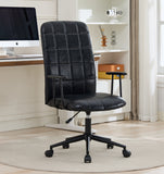 Antique black PU leather color office chair 2SETS, with armrest, high backrest,360 degree swivel , up and down adjustable gaslift,black powder coated frame,five star base, black wheels
