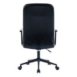 Antique black PU leather color office chair 2SETS, with armrest, high backrest,360 degree swivel , up and down adjustable gaslift,black powder coated frame,five star base, black wheels