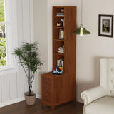 End Table with 3 Drawers, Corner Table with 4 Open Shelves, Tall Side Table for Bedroom and Corner, Expect Arrival Date (2025/5/27)