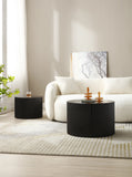 Nesting Table Set of 2, MDF Coffee Table set for Living Room/Leisure Area,Black(Same Sku:W876P252128)
