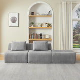 Oversized 3 Seater Compressed Sofa with Chenille Fabric, No Assembly, Space-Saving for Living Room, Apartment