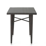 32" SQUARE WICKER BAR TABLE