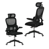 High Back Ergonomic Office Chair, Big and Tall Mesh Desk Chair with Wheels, Tilt Function, 3D Headrest, Lumbar Support, Swivel Rolling Computer Chair for Task, Home Office, Black