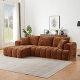Chenille L-Shape Luxury Sectional Oversized Sofa,Mnimalist Design,Comfy Sleeper Couch for Living Room,Apartment&Reception Spaces,No Assembly Required