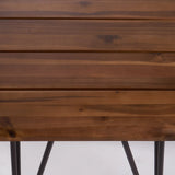 ZION INDUSTRIAL WOOD AND METAL  ACCENT TABLE