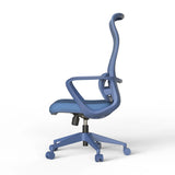 Ergonomic Colorful Office Chair 500lb (About 226.8kg) Home Office Mesh Breathable High Back, With Adjustable Lumbar Support Computer Chair, Integrated Molded Foam Seat Cushion, Fireproof (Blue)
